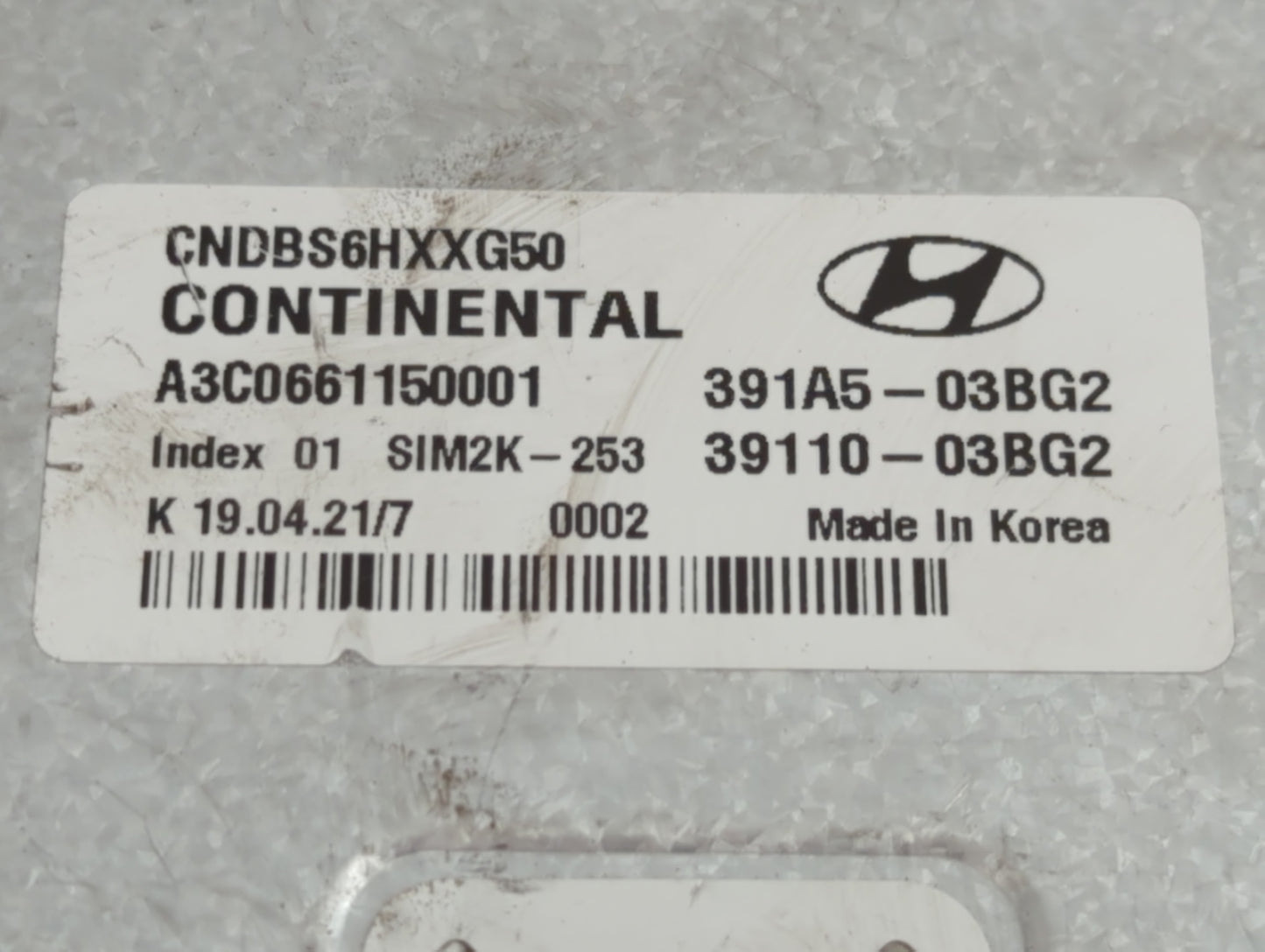 2021-2022 Hyundai Elantra PCM Engine Control Computer ECU ECM PCU OEM P/N:391A5-03BG2 39110-03BG2 Fits Fits 2021 2022 OEM Us