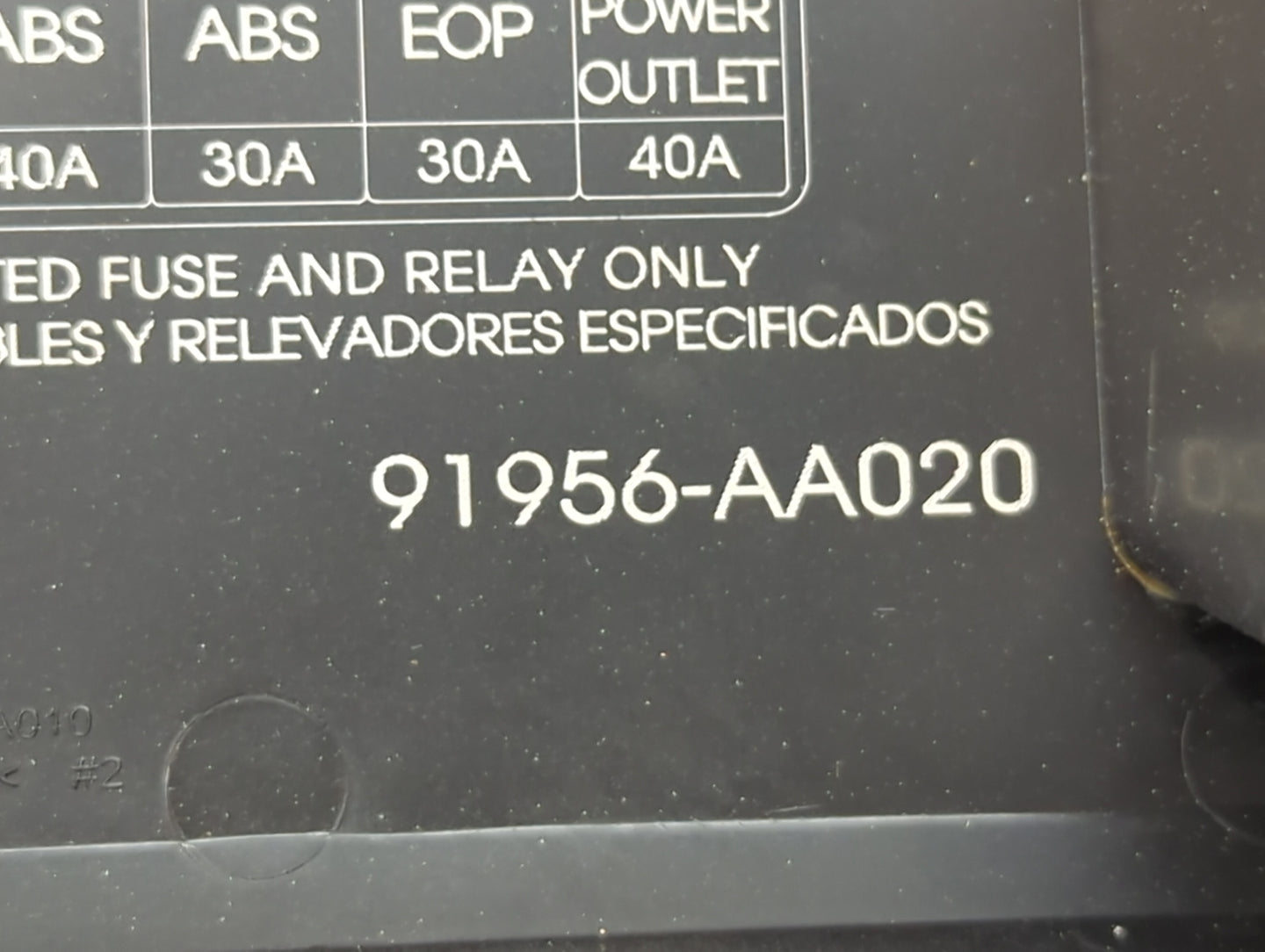 2021-2022 Hyundai Elantra Fusebox Fuse Box Panel Relay Module P/N:91956-AA020 Fits Fits 2021 2022 OEM Used Auto Parts - Oemu