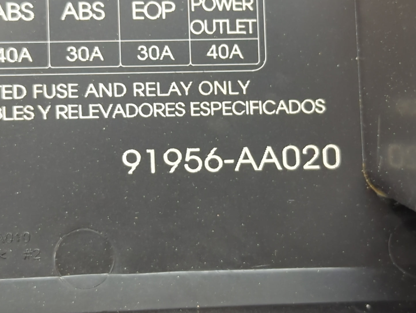 2021-2022 Hyundai Elantra Fusebox Fuse Box Panel Relay Module P/N:91956-AA020 Fits Fits 2021 2022 OEM Used Auto Parts - Oemu