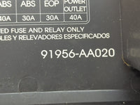 2021-2022 Hyundai Elantra Fusebox Fuse Box Panel Relay Module P/N:91956-AA020 Fits Fits 2021 2022 OEM Used Auto Parts - Oemu