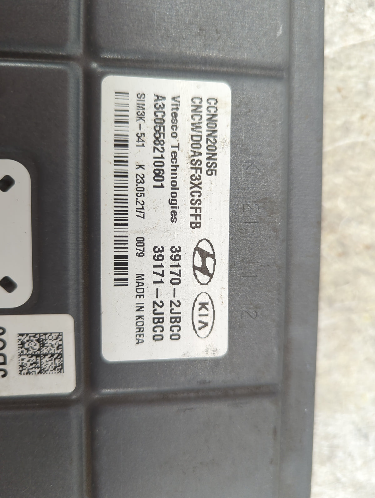 2021-2022 Hyundai Elantra PCM Engine Control Computer ECU ECM PCU OEM P/N:39170-2JBC0 39171-2JBC0 Fits Fits 2021 2022 OEM Us