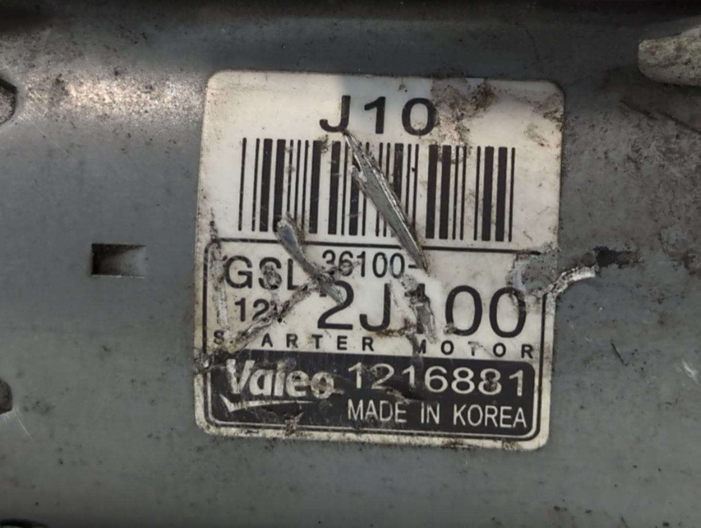2021-2022 Hyundai Elantra Car Starter Motor Solenoid OEM P/N:1216881 36100-2J100 Fits Fits 2021 2022 OEM Used Auto Parts - O