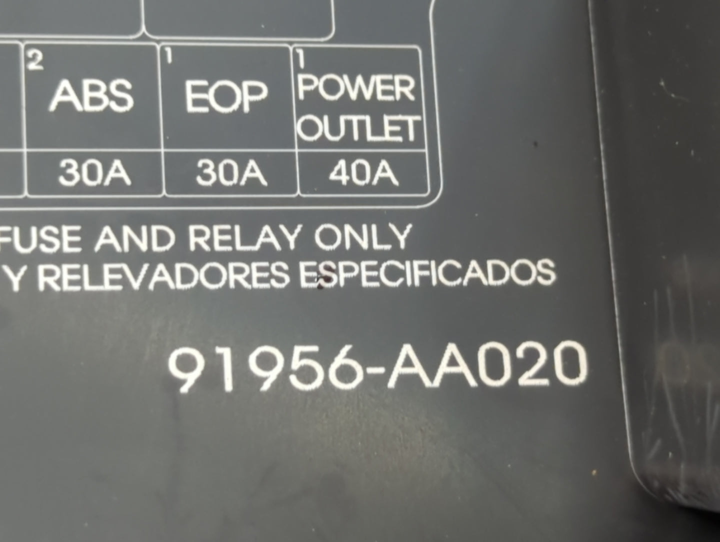 2021-2022 Hyundai Elantra Fusebox Fuse Box Panel Relay Module P/N:91956-AA020 Fits Fits 2021 2022 OEM Used Auto Parts - Oemu