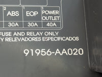 2021-2022 Hyundai Elantra Fusebox Fuse Box Panel Relay Module P/N:91956-AA020 Fits Fits 2021 2022 OEM Used Auto Parts - Oemu