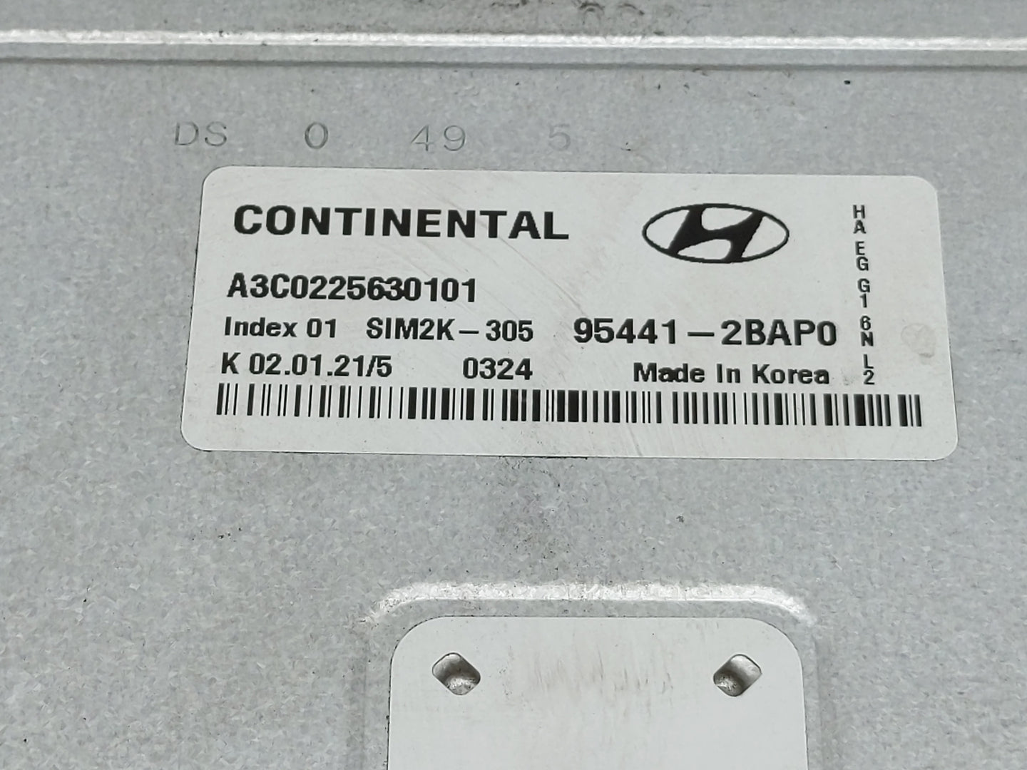 2017-2020 Hyundai Ioniq PCM Engine Control Computer ECU ECM PCU OEM P/N:95441-2BAP0 Fits Fits 2017 2018 2019 2020 OEM Used A