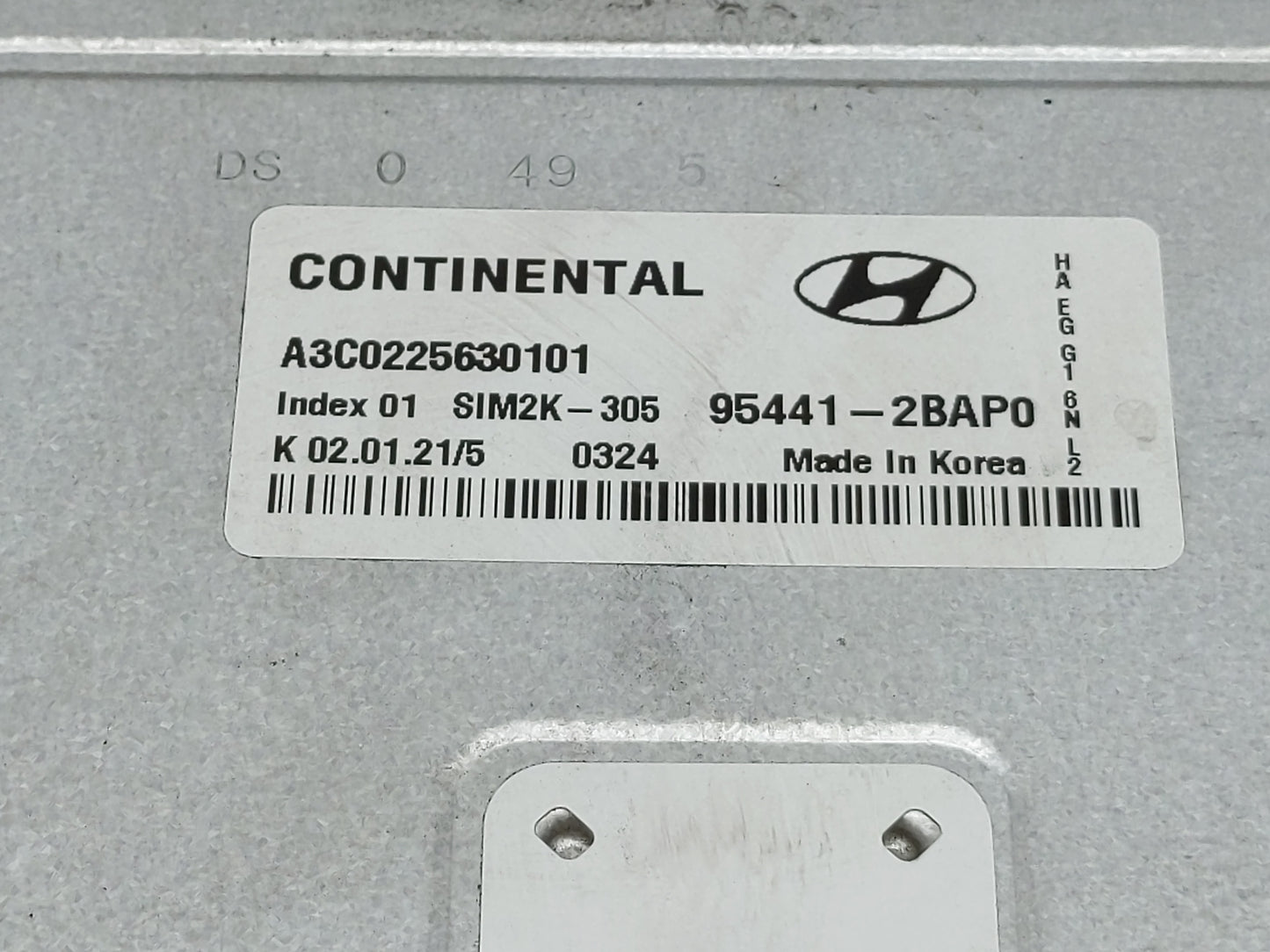2017-2020 Hyundai Ioniq PCM Engine Control Computer ECU ECM PCU OEM P/N:95441-2BAP0 Fits Fits 2017 2018 2019 2020 OEM Used A