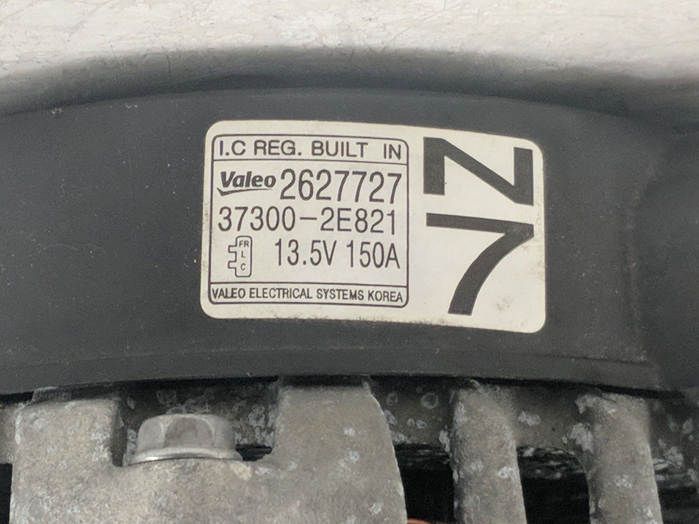 2018-2021 Hyundai Kona Alternator Replacement Generator Charging Assembly Engine OEM P/N:37300-2E821 Fits OEM Used Auto Part