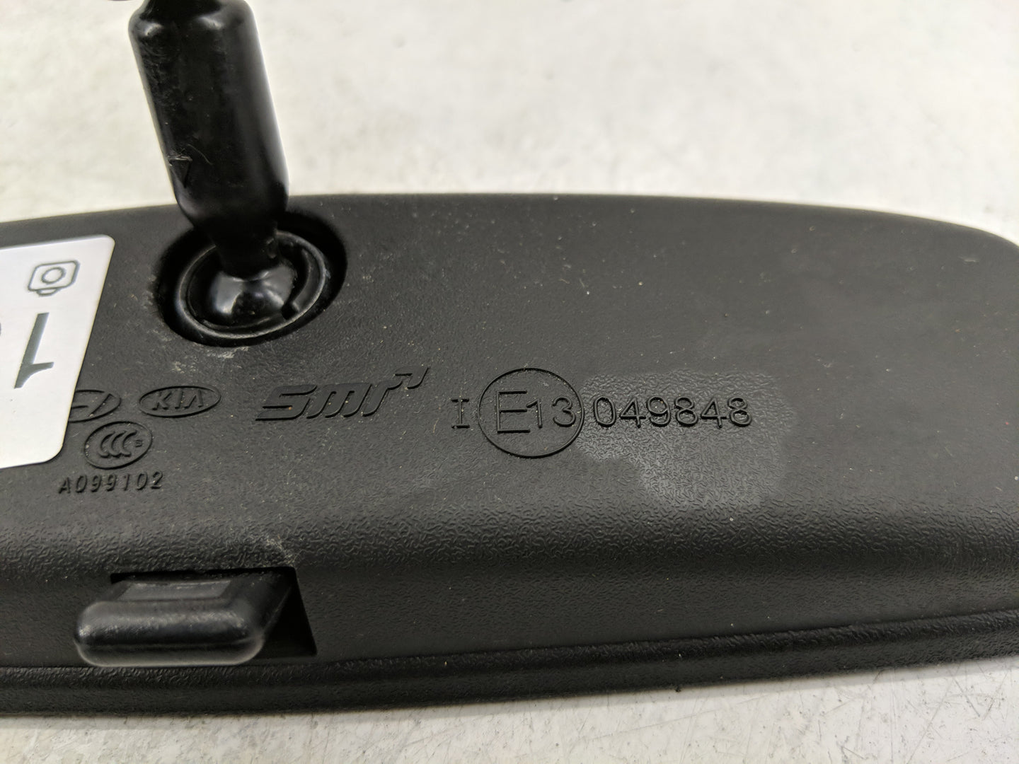 2018-2021 Hyundai Kona Interior Rear View Mirror Replacement OEM P/N:A099102 Fits OEM Used Auto Parts - Oemusedautoparts1.co