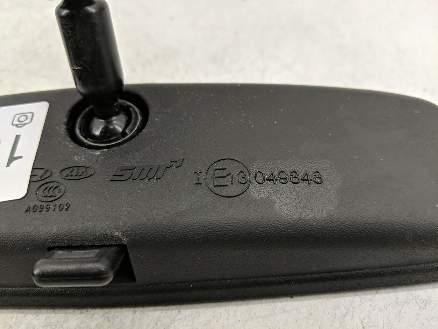 2018-2021 Hyundai Kona Interior Rear View Mirror Replacement OEM P/N:A099102 Fits OEM Used Auto Parts - Oemusedautoparts1.co