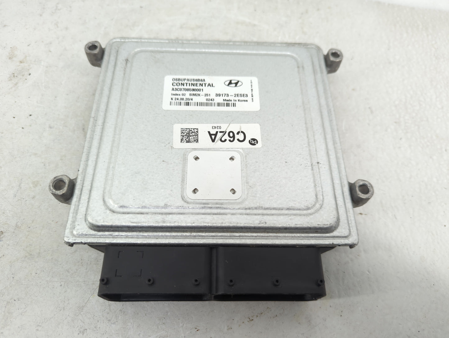 2020-2021 Hyundai Kona PCM Engine Control Computer ECU ECM PCU OEM P/N:39173-2ESE3 Fits Fits 2020 2021 OEM Used Auto Parts -