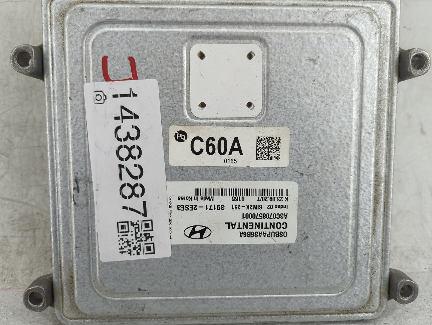 2020-2021 Hyundai Kona PCM Engine Control Computer ECU ECM PCU OEM P/N:39171-2ESE3 A3C0708570001, 05BUPAAS6B6A Fits Fits 202
