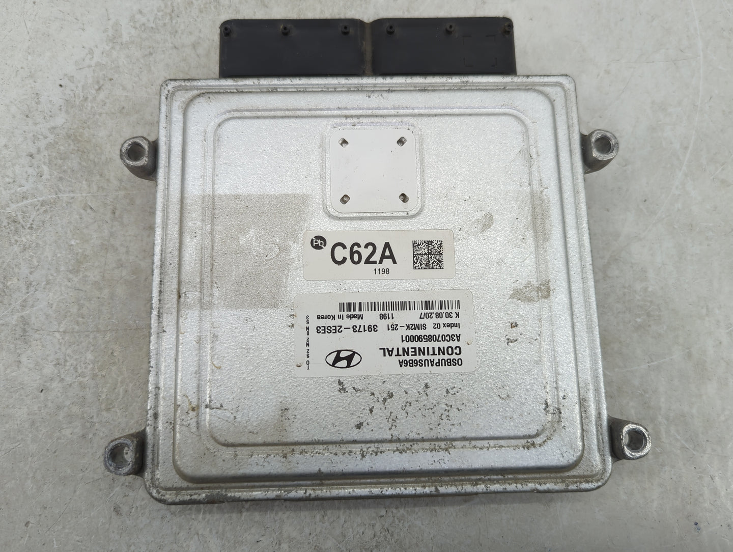 2020-2021 Hyundai Kona PCM Engine Control Computer ECU ECM PCU OEM P/N:39173-2ESE3 SIM2K-251, A3C0708590001 Fits Fits 2020 2