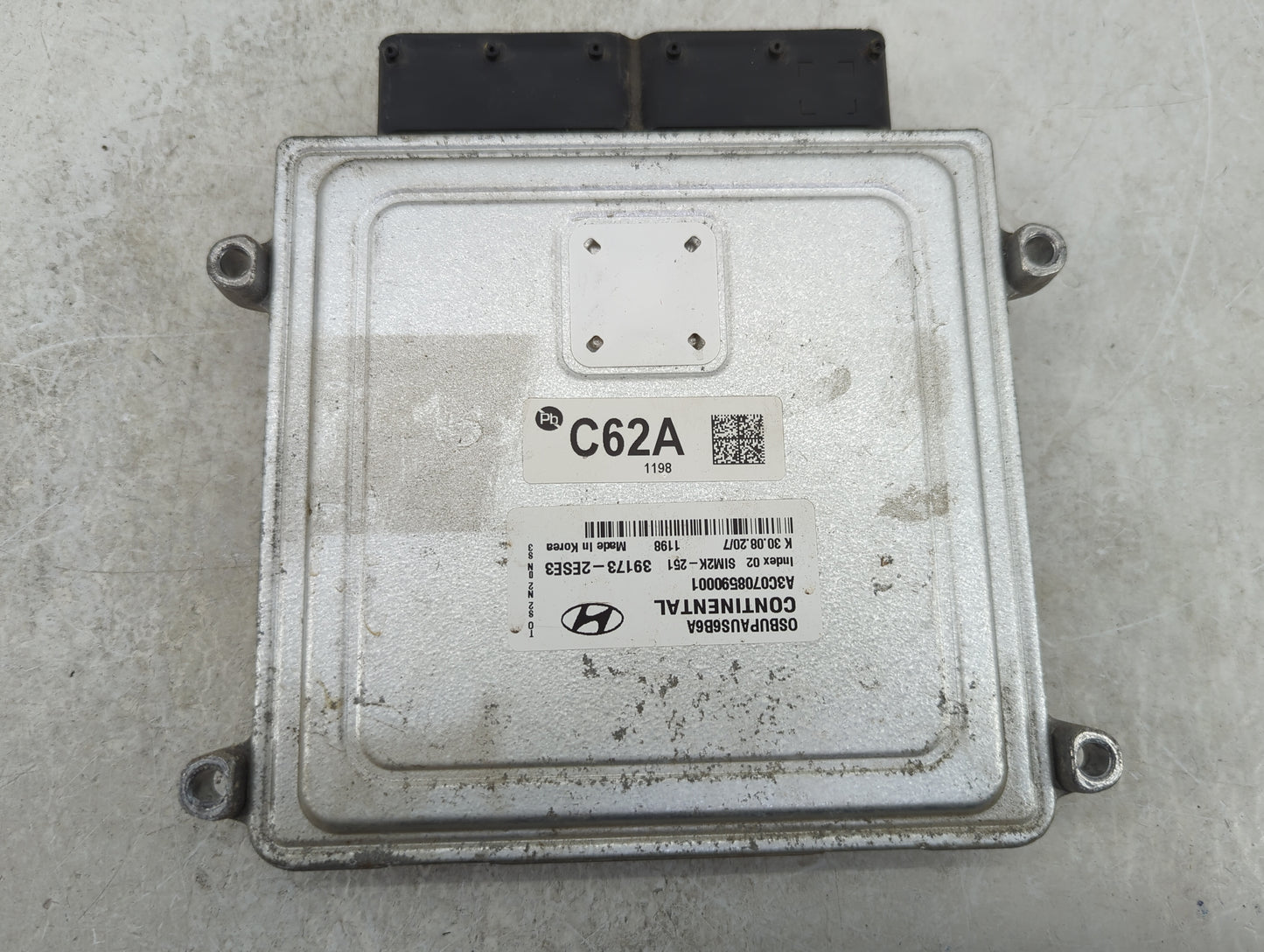 2020-2021 Hyundai Kona PCM Engine Control Computer ECU ECM PCU OEM P/N:39173-2ESE3 SIM2K-251, A3C0708590001 Fits Fits 2020 2