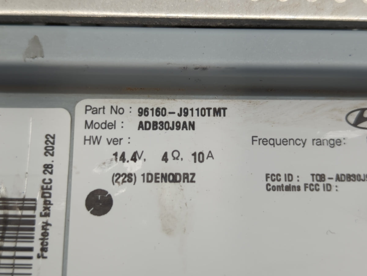 2018-2021 Hyundai Kona Am Fm Cd Player Radio Receiver 717187 - Oemusedautoparts1.com