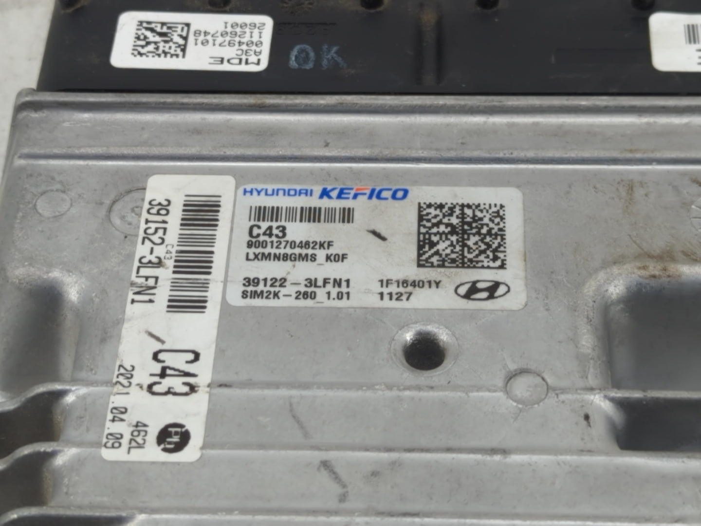 2020-2022 Hyundai Palisade PCM Engine Control Computer ECU ECM PCU OEM P/N:39122-3LFN1 Fits Fits 2020 2021 2022 OEM Used Aut