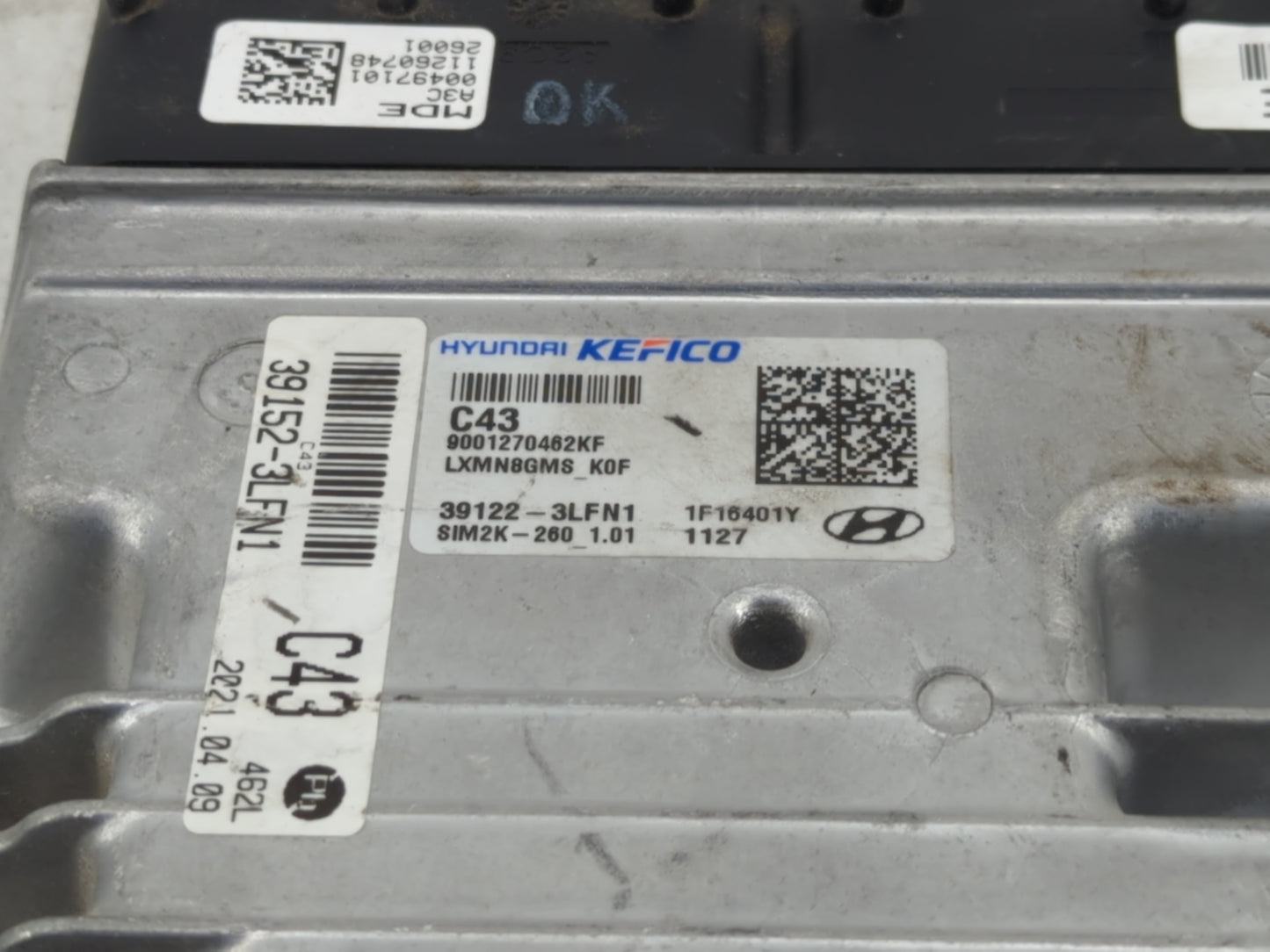 2020-2022 Hyundai Palisade PCM Engine Control Computer ECU ECM PCU OEM P/N:39122-3LFN1 Fits Fits 2020 2021 2022 OEM Used Aut
