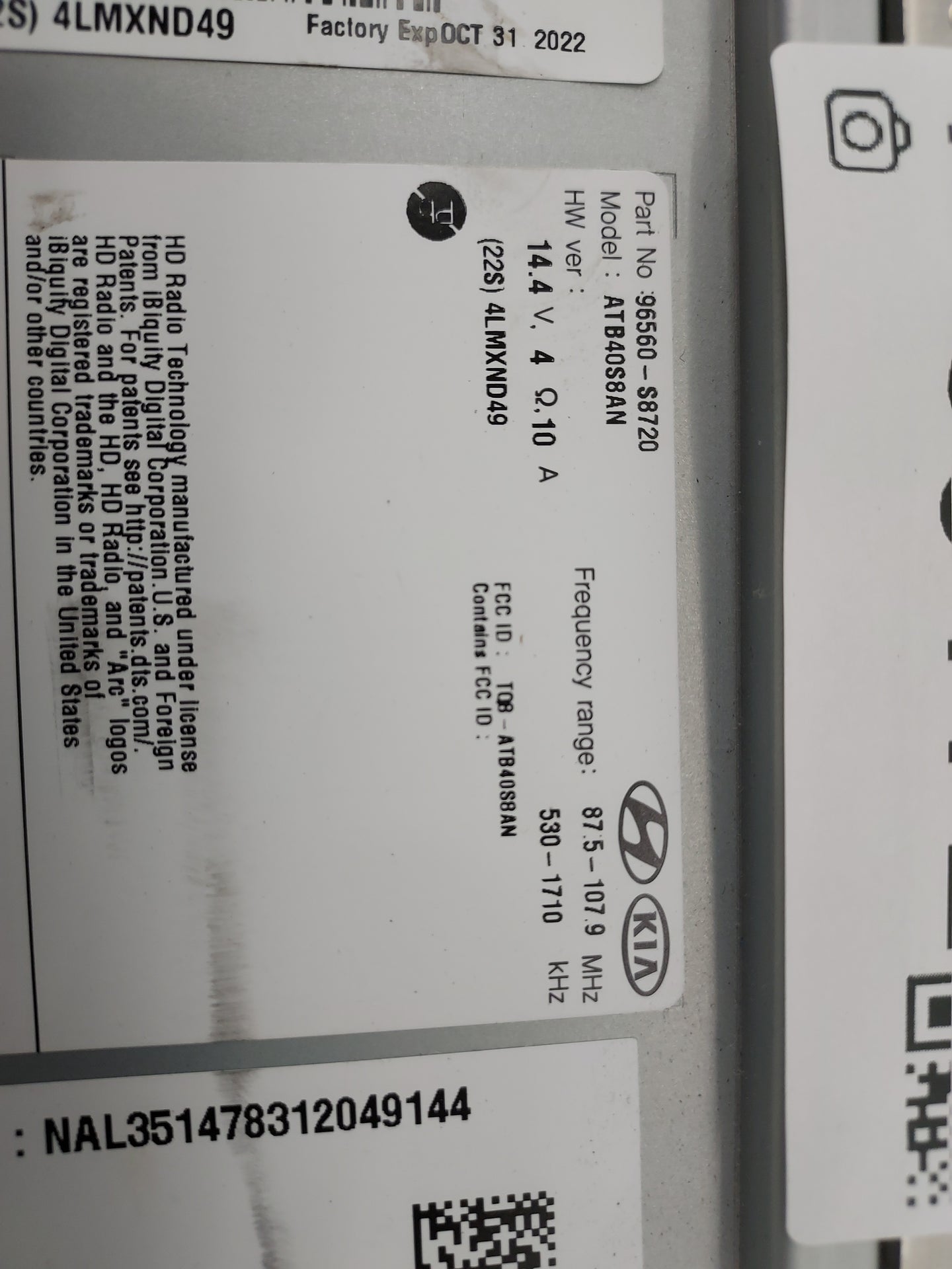2021 Hyundai Palisade Information Display Screen 1499172 - Oemusedautoparts1.com