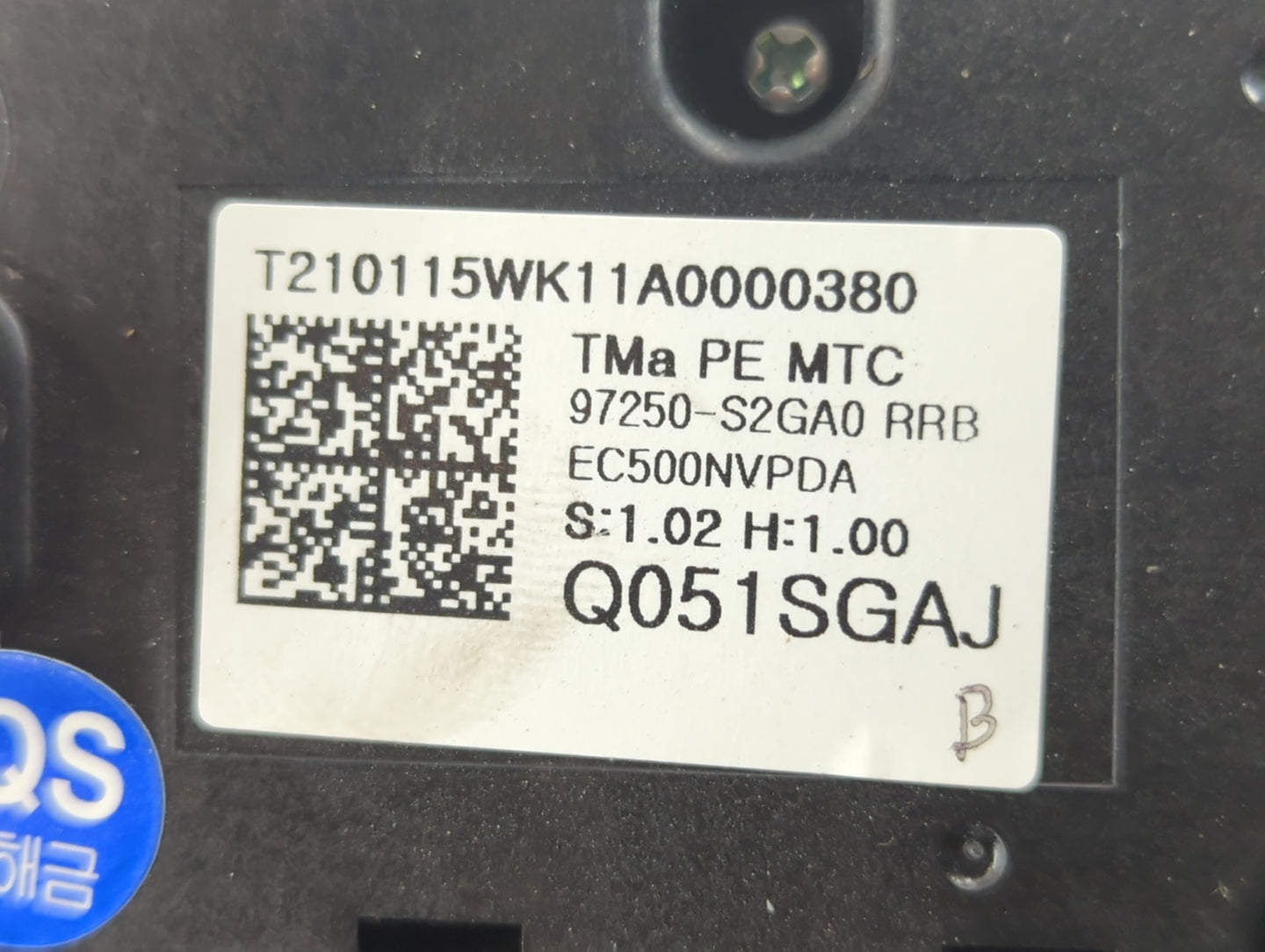 2021 Hyundai Santa Fe Climate Control Module Temperature AC/Heater Replacement P/N:97250-S2GA0 Fits OEM Used Auto Parts - Oe