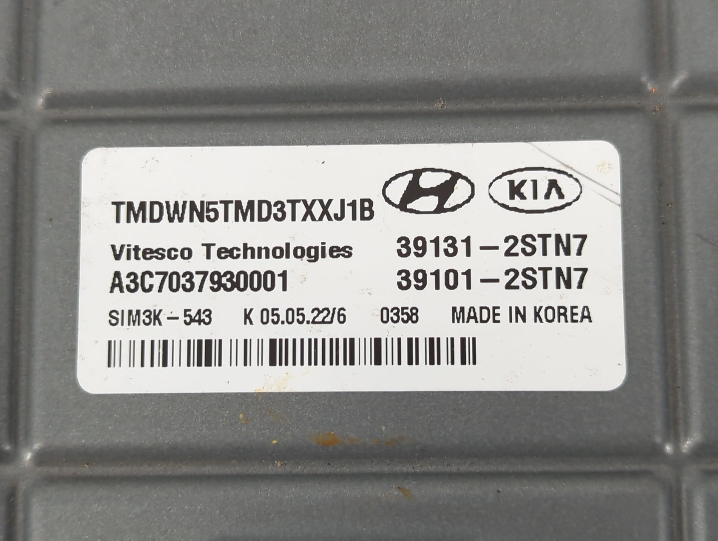 2021 Hyundai Santa Fe PCM Engine Control Computer ECU ECM PCU OEM P/N:39101-2STN7 39131-2STN7 Fits OEM Used Auto Parts - Oem