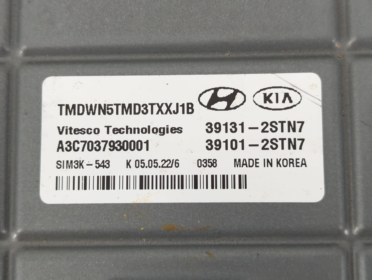 2021 Hyundai Santa Fe PCM Engine Control Computer ECU ECM PCU OEM P/N:39101-2STN7 39131-2STN7 Fits OEM Used Auto Parts - Oem