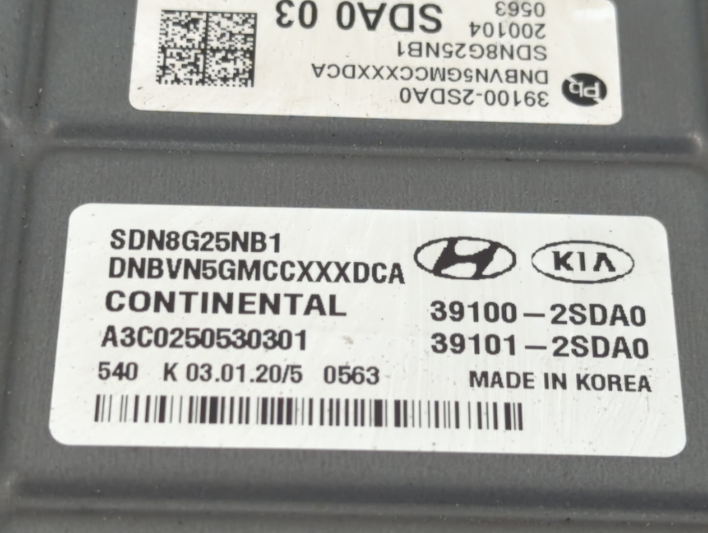 2020-2021 Hyundai Sonata PCM Engine Control Computer ECU ECM PCU OEM P/N:39100-2SDG0 39103-2SDG0 Fits Fits 2020 2021 OEM Use