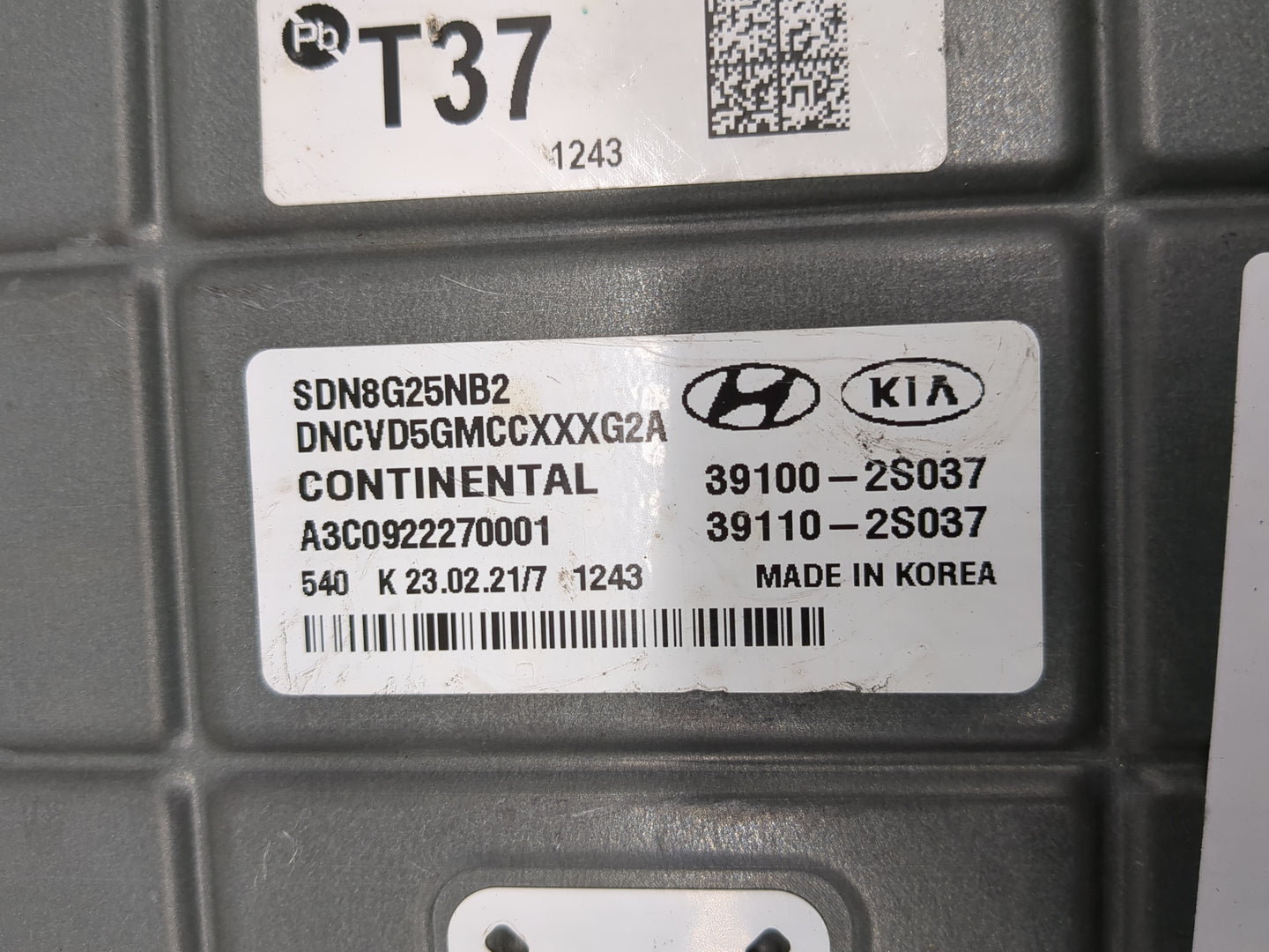 2021 Hyundai Sonata PCM Engine Control Computer ECU ECM PCU OEM P/N:39100-2S037 39110-2S037, SDN8G25NB2 Fits OEM Used Auto P