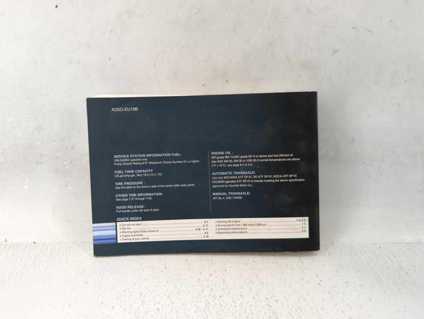2021 Hyundai Sonata Owners Manual Book Guide P/N:A3S0-EU19B OEM Used Auto Parts - Oemusedautoparts1.com