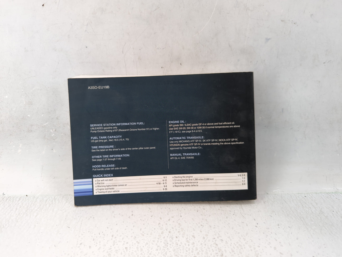 2021 Hyundai Sonata Owners Manual Book Guide P/N:A3S0-EU19B OEM Used Auto Parts - Oemusedautoparts1.com