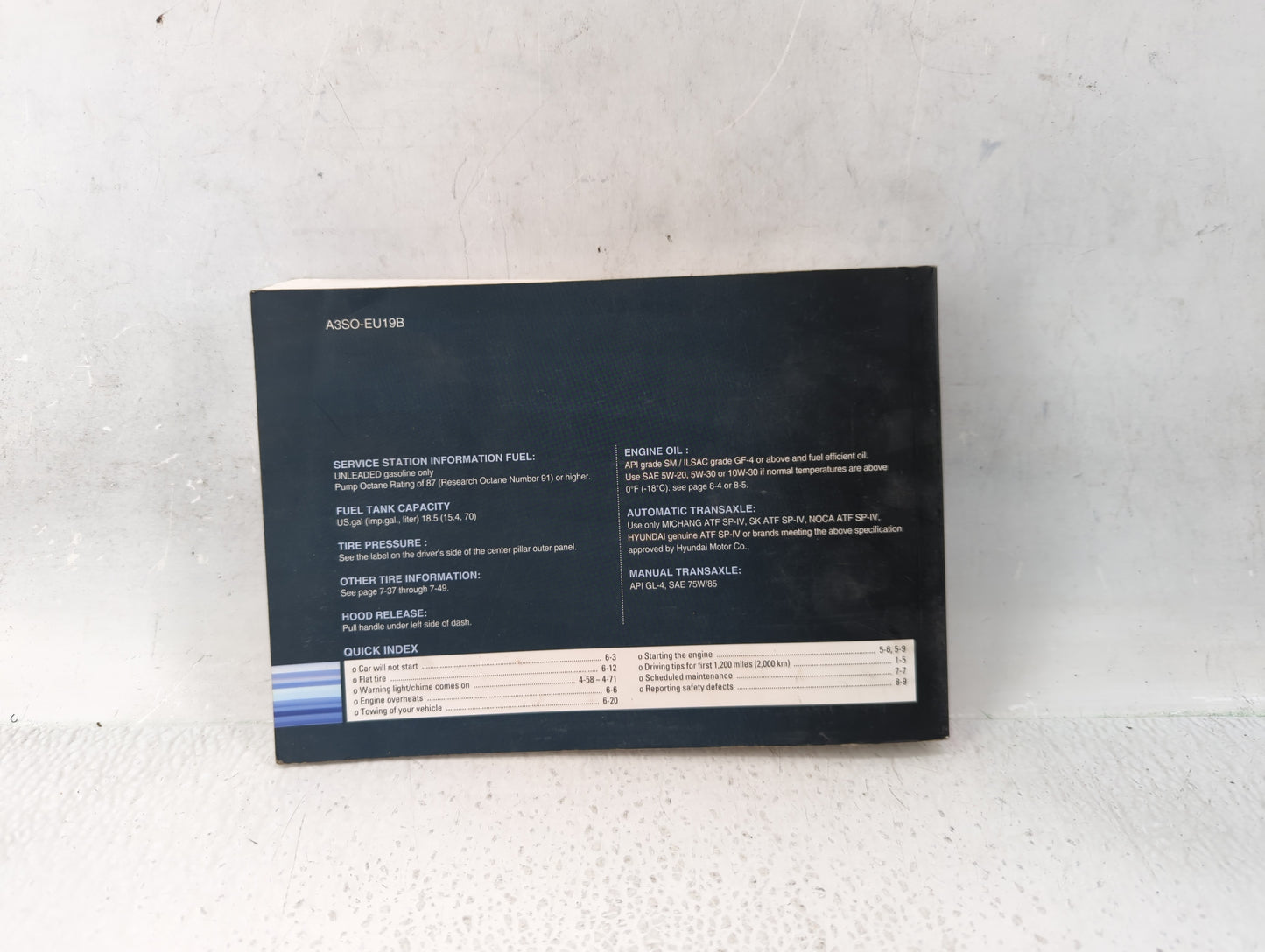 2021 Hyundai Sonata Owners Manual Book Guide P/N:A3S0-EU19B OEM Used Auto Parts - Oemusedautoparts1.com
