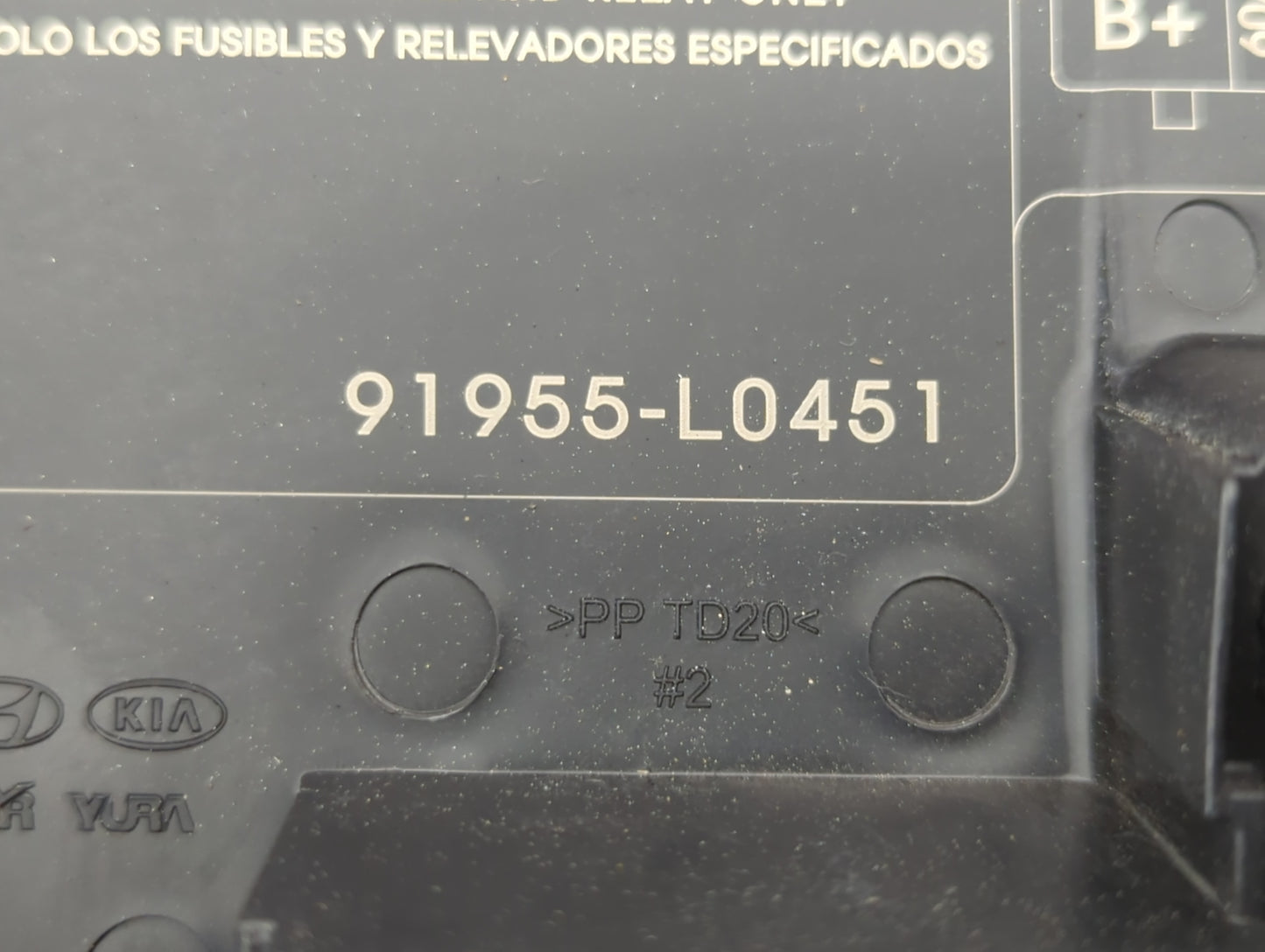 2020-2023 Hyundai Sonata Fusebox Fuse Box Panel Relay Module P/N:91955-L0451 Fits Fits 2020 2021 2022 2023 OEM Used Auto Par