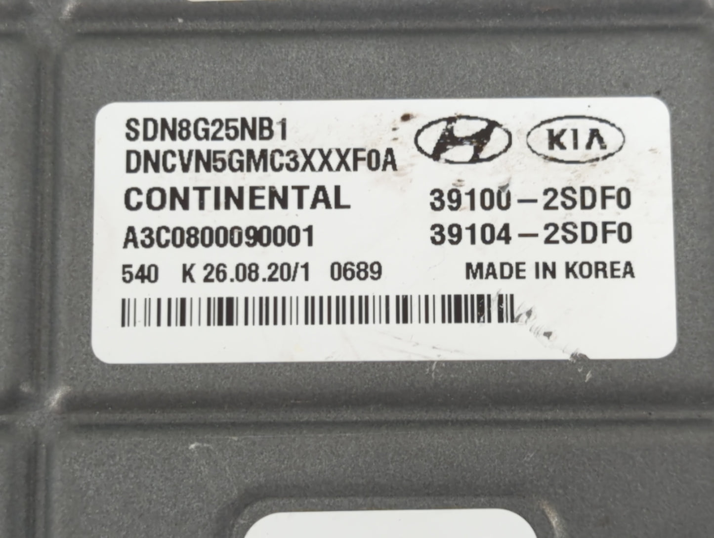 2020-2021 Hyundai Sonata PCM Engine Control Computer ECU ECM PCU OEM P/N:39104-2SDF0 39100-2SDF0 Fits Fits 2020 2021 OEM Use