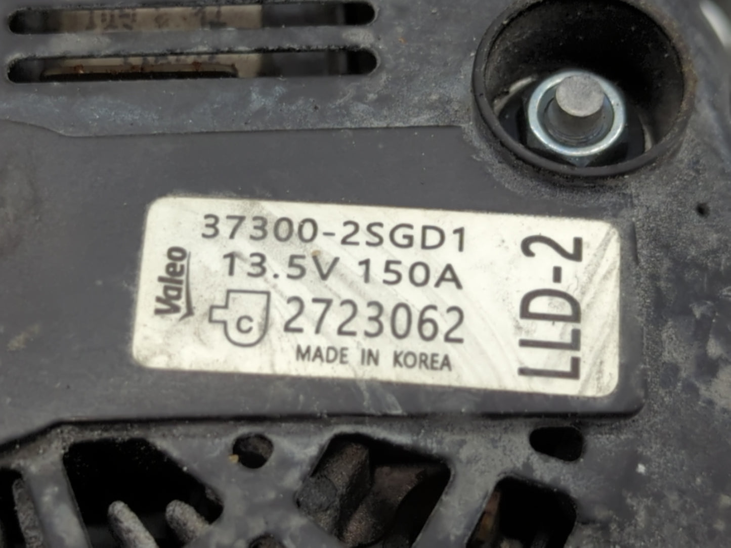 2020-2023 Hyundai Sonata Alternator Replacement Generator Charging Assembly Engine OEM P/N:37300-2SGD1 Fits OEM Used Auto Pa