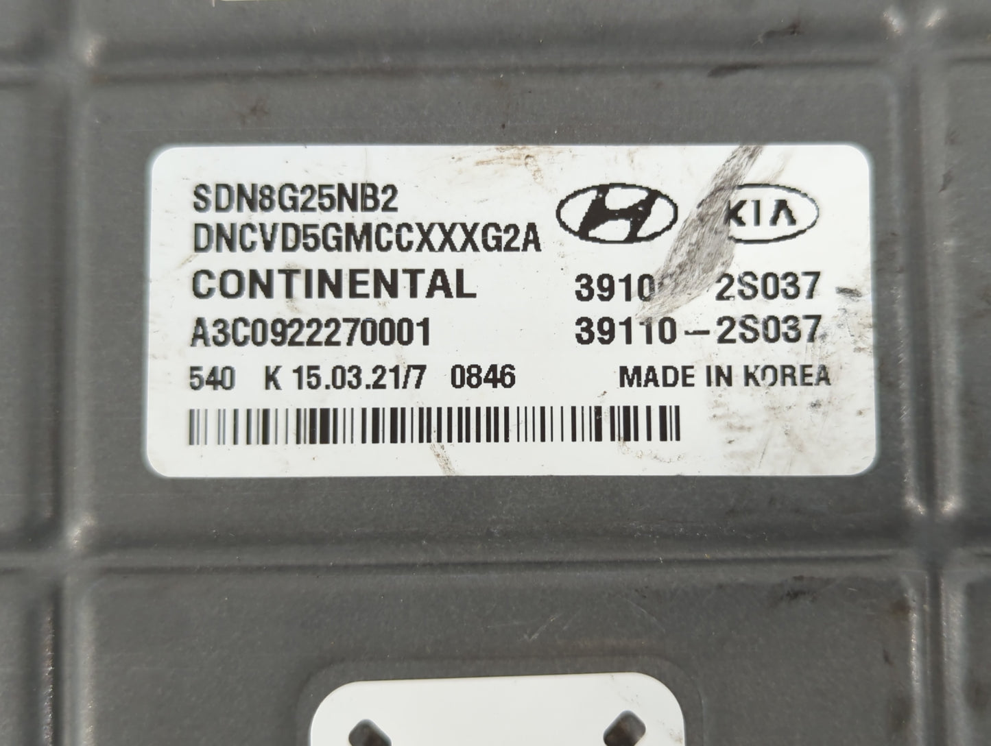 2021 Hyundai Sonata PCM Engine Control Computer ECU ECM PCU OEM P/N:39110-2S037 Fits OEM Used Auto Parts - Oemusedautoparts1