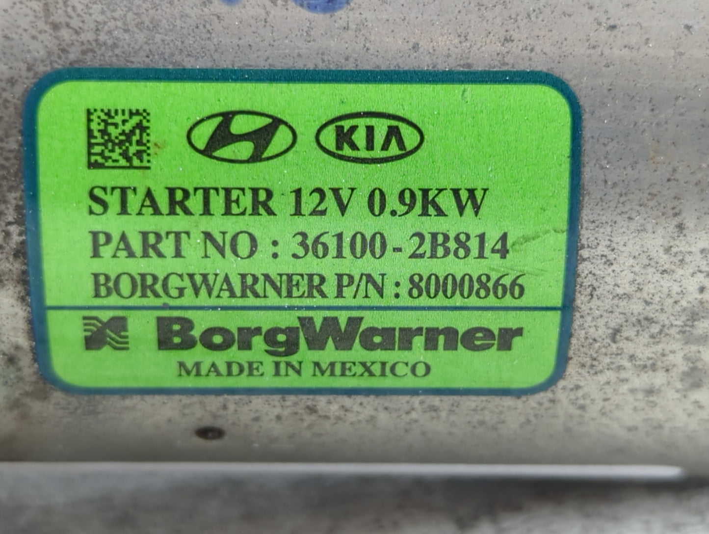 2018-2021 Hyundai Tucson Car Starter Motor Solenoid OEM P/N:36100-2B814 Fits Fits 2016 2017 2018 2019 2020 2021 OEM Used Aut