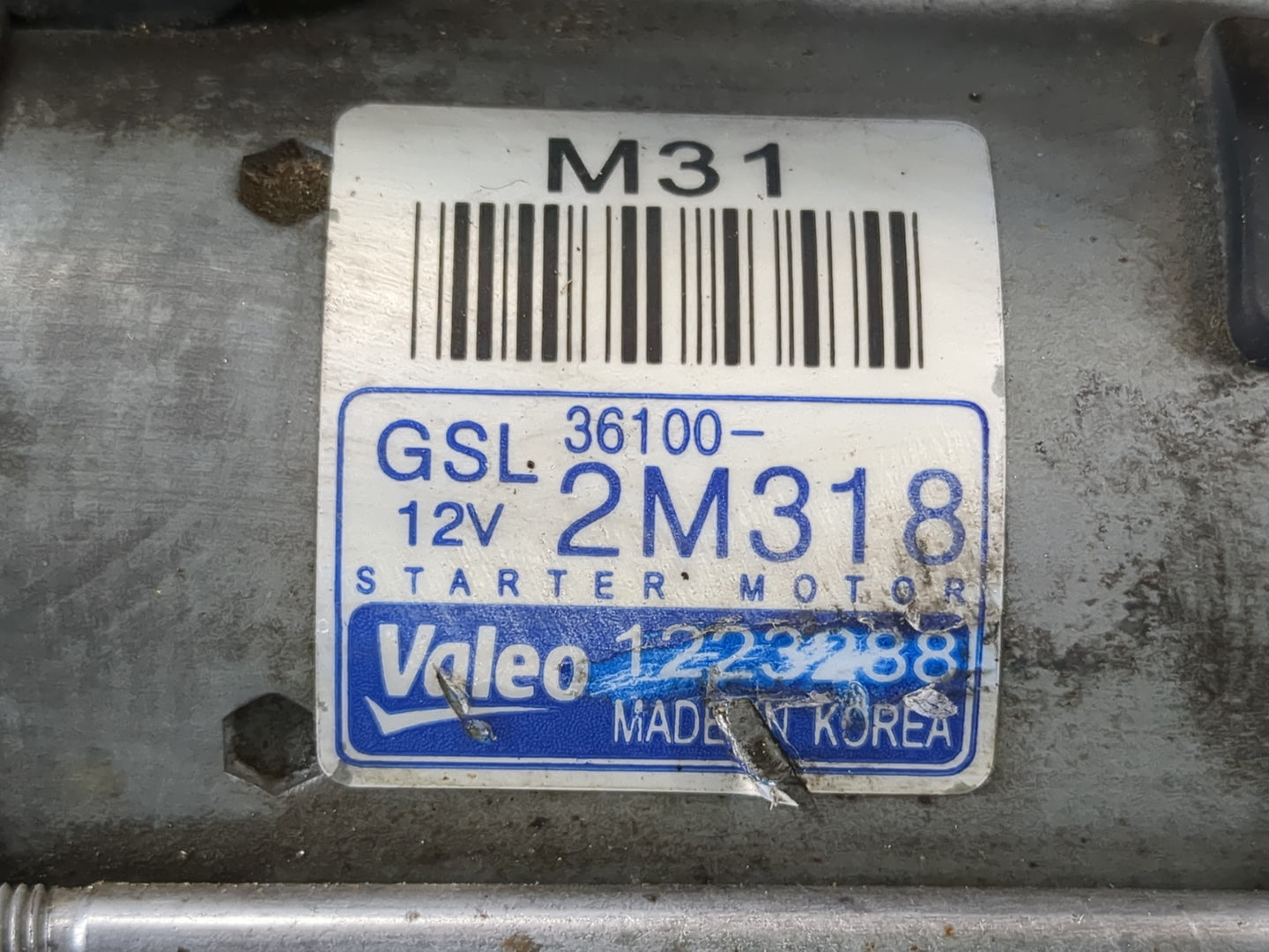 2020 Hyundai Venue Car Starter Motor Solenoid OEM P/N:36100-2M318 Fits Fits 2021 2022 2023 OEM Used Auto Parts - Oemusedauto