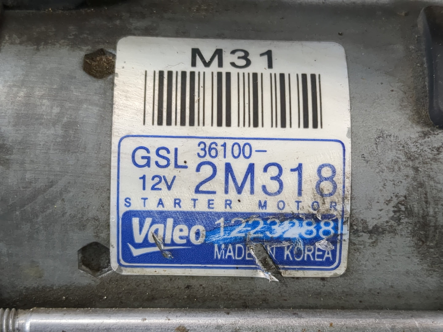 2020 Hyundai Venue Car Starter Motor Solenoid OEM P/N:36100-2M318 Fits Fits 2021 2022 2023 OEM Used Auto Parts - Oemusedauto