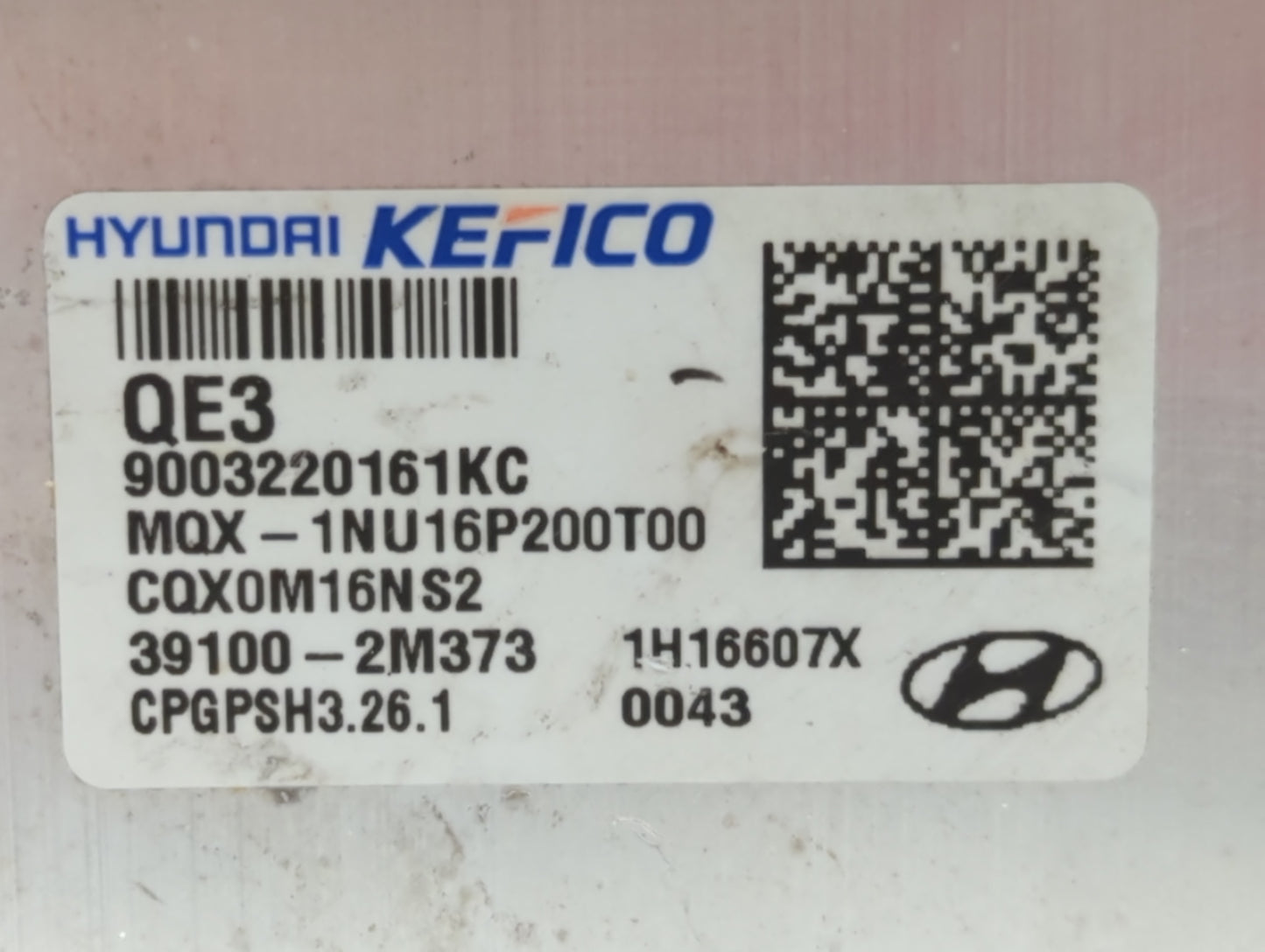 2020 Hyundai Venue PCM Engine Control Computer ECU ECM PCU OEM P/N:39100-2M373 39100-2M375 Fits OEM Used Auto Parts - Oemuse