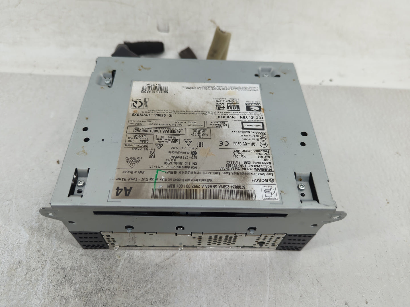 2020 Infiniti Q50 Radio AM FM Cd Player Receiver Replacement P/N:7 505 751 557 2591A 5NA4A Fits Fits 2019 OEM Used Auto Part