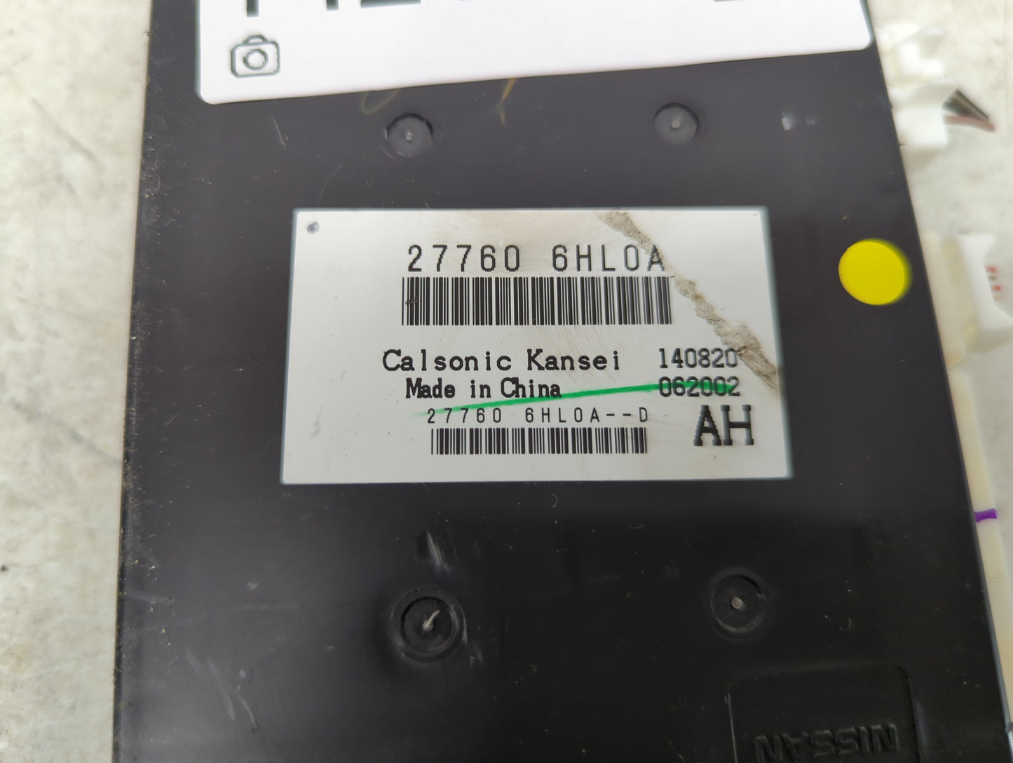 2020 Infiniti Q50 Radio AM FM Cd Player Receiver Replacement P/N:27760 6HL0A Fits Fits 2019 OEM Used Auto Parts - Oemusedaut