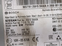 2020 Infiniti Q50 Radio AM FM Cd Player Receiver Replacement P/N:25915 5NA0A 7 515 751 852, PIVISBX0 Fits Fits 2019 OEM Used