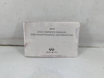 2021 Infiniti Qx50 Owners Manual Book Guide P/N:OM21E0 0J55U1 OEM Used Auto Parts - Oemusedautoparts1.com