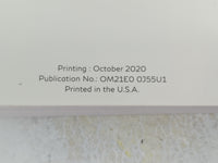 2021 Infiniti Qx50 Owners Manual Book Guide P/N:OM21E0 0J55U1 OEM Used Auto Parts - Oemusedautoparts1.com