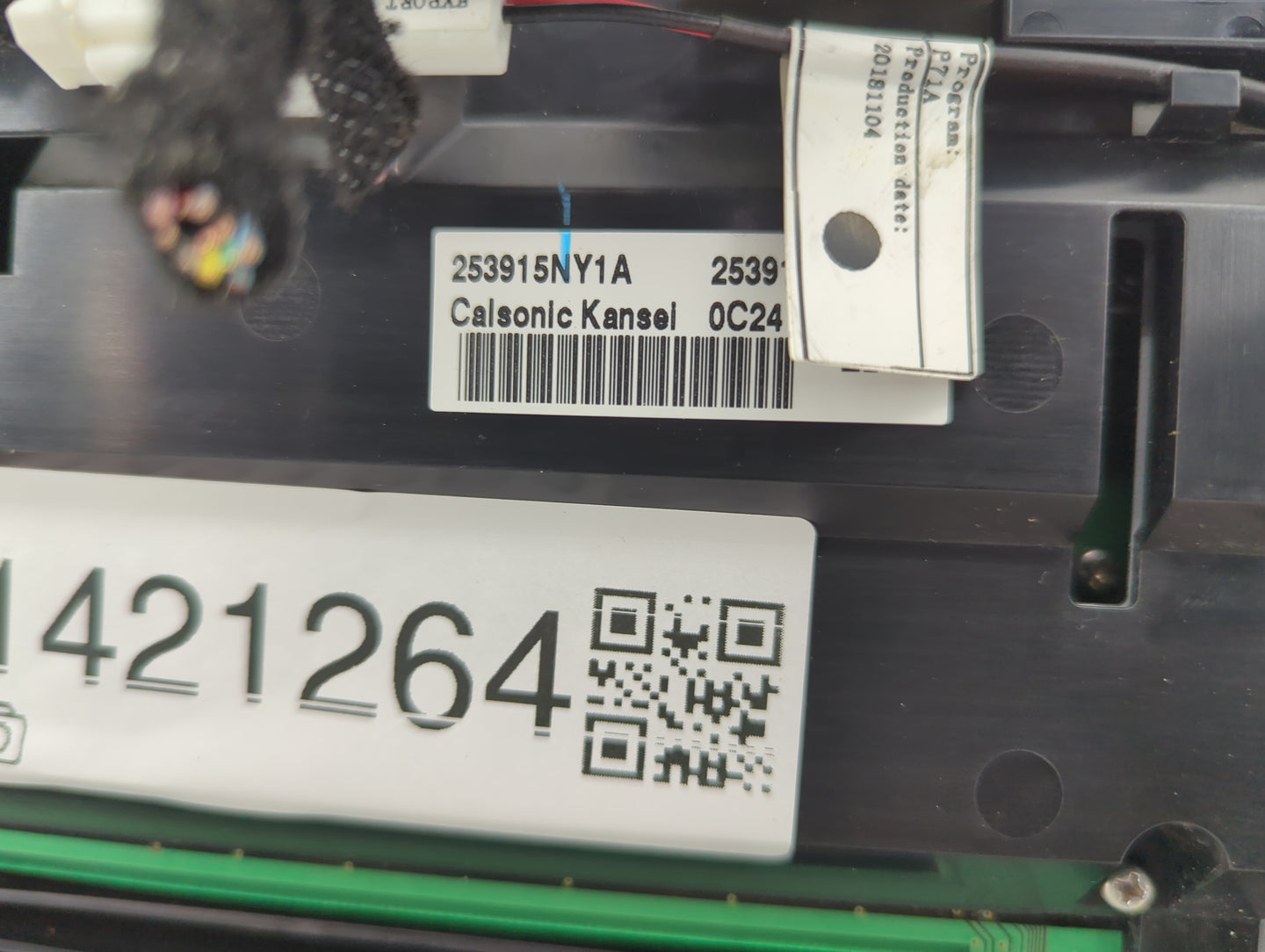 2019-2020 Infiniti Qx50 Climate Control Module Temperature AC/Heater Replacement P/N:253915NY1A Fits Fits 2019 2020 OEM Used