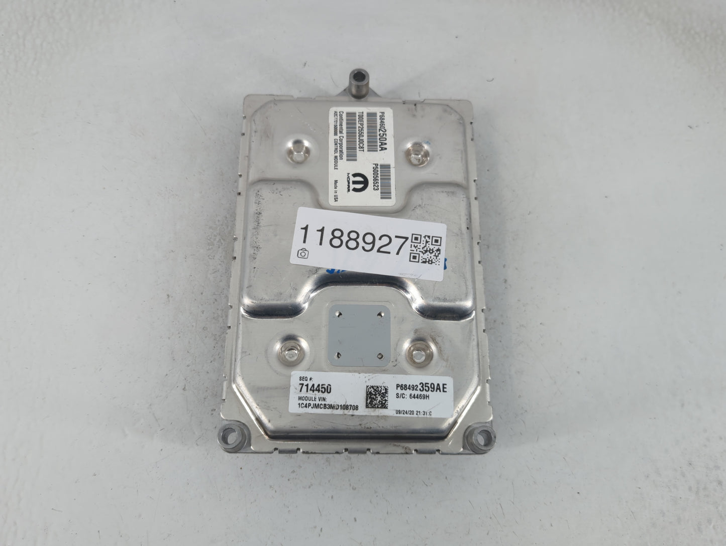 2021 Jeep Cherokee PCM Engine Control Computer ECU ECM PCU OEM P/N:P68460250AA Fits OEM Used Auto Parts - Oemusedautoparts1.