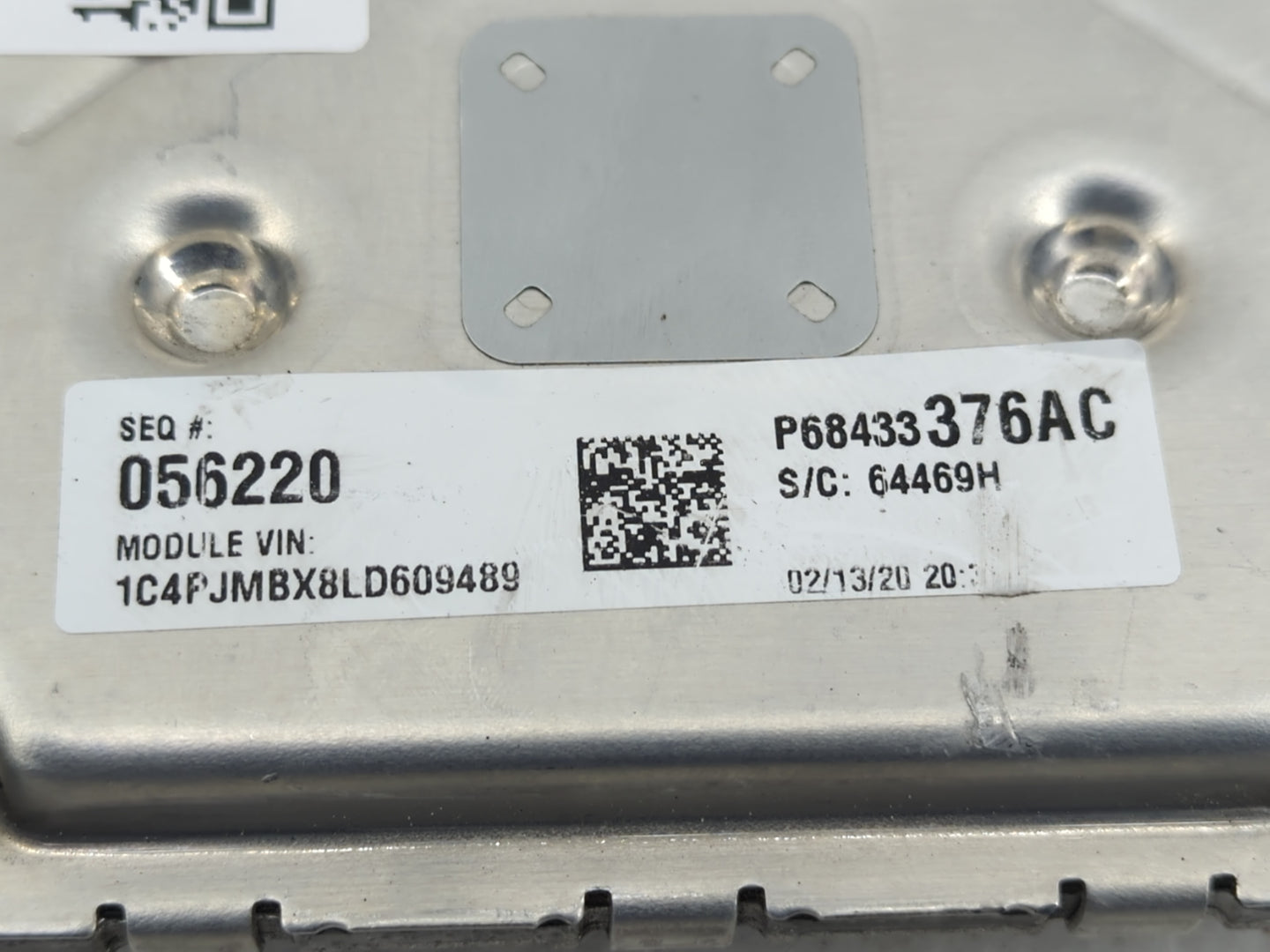 2019-2021 Jeep Cherokee PCM Engine Control Computer ECU ECM PCU OEM P/N:68434922AA Fits Fits 2019 2020 2021 2022 OEM Used Au