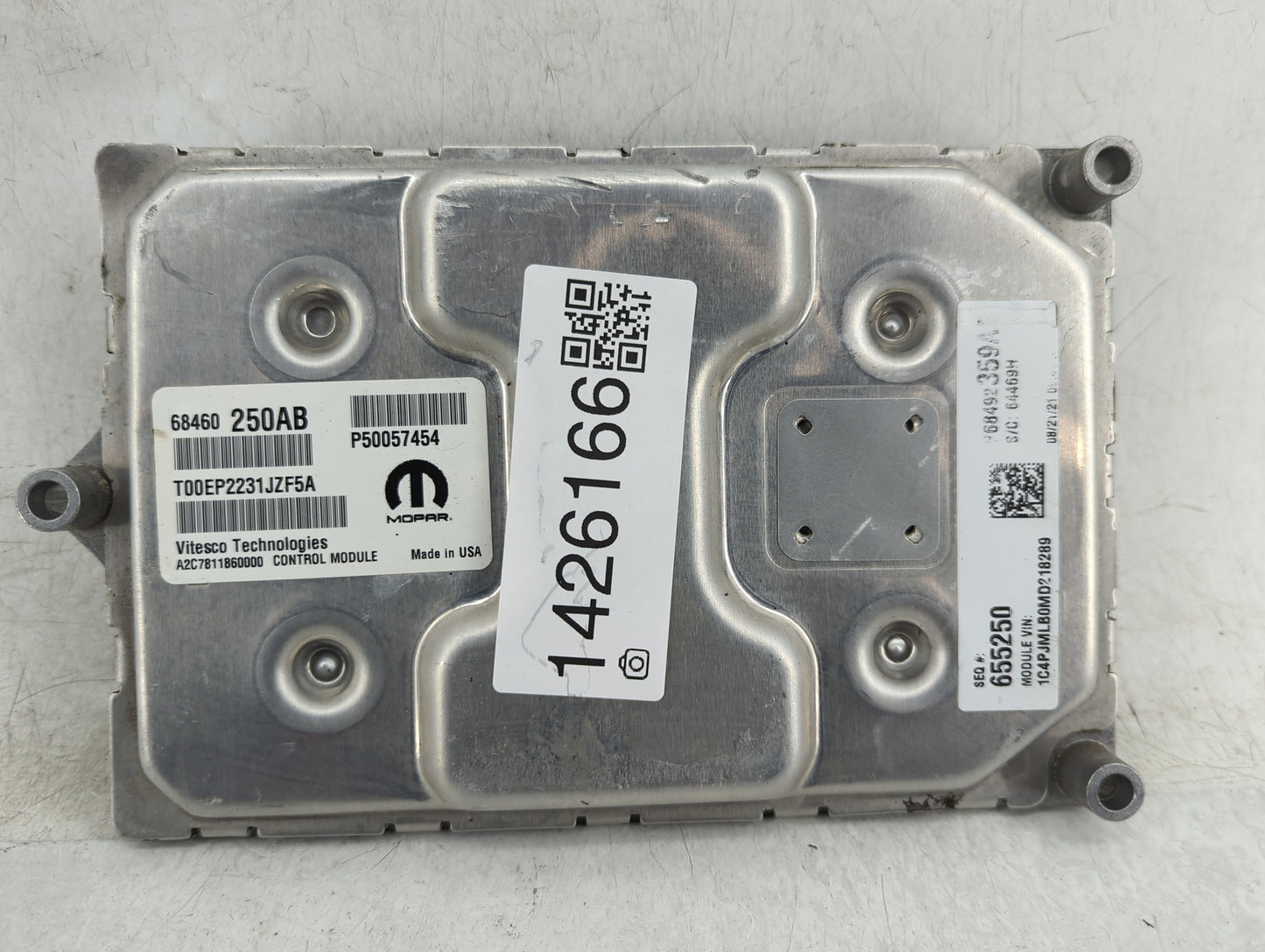 2021 Jeep Cherokee PCM Engine Control Computer ECU ECM PCU OEM P/N:A2C53358551 68460250AB Fits OEM Used Auto Parts - Oemused