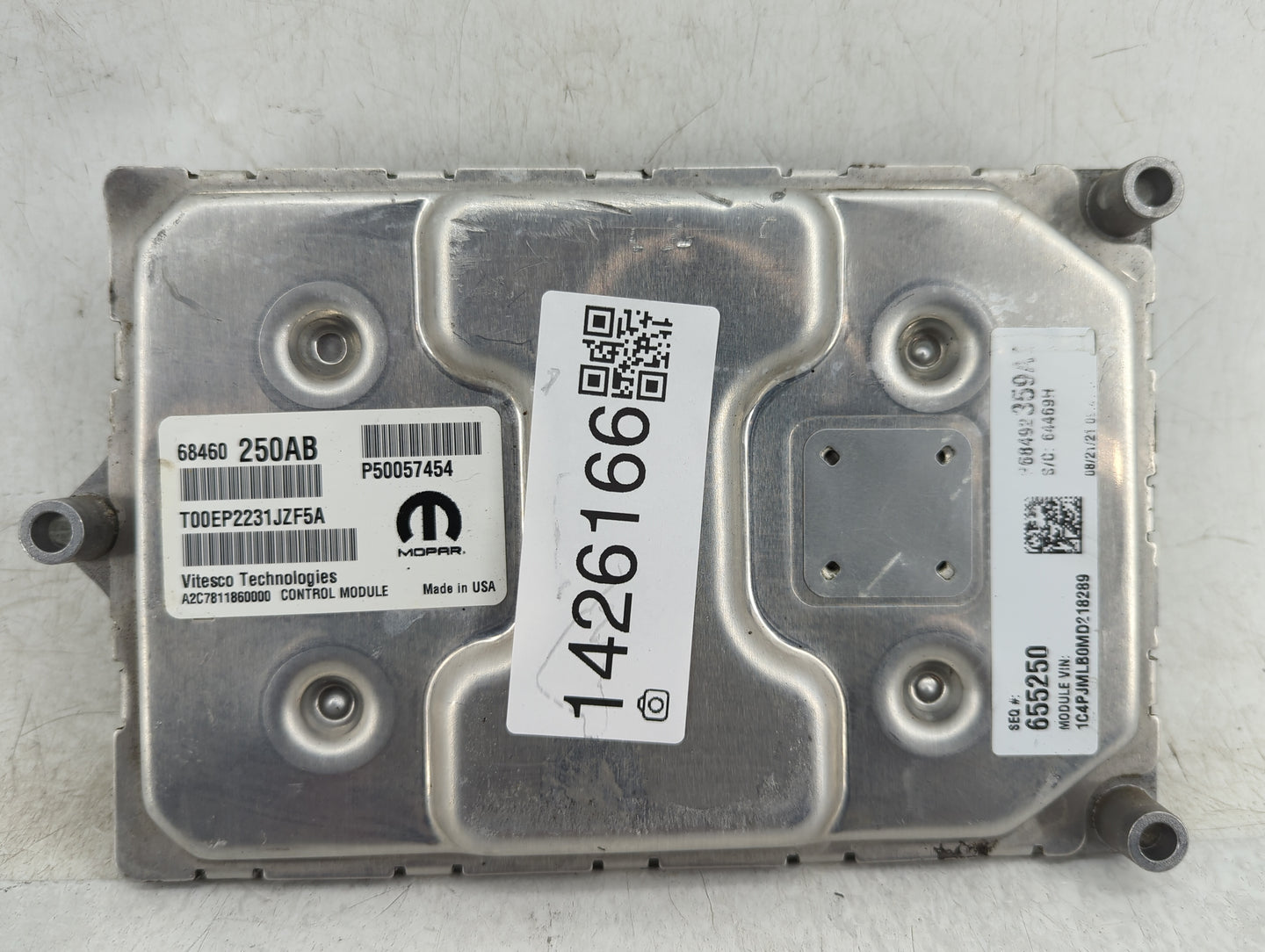 2021 Jeep Cherokee PCM Engine Control Computer ECU ECM PCU OEM P/N:A2C53358551 68460250AB Fits OEM Used Auto Parts - Oemused