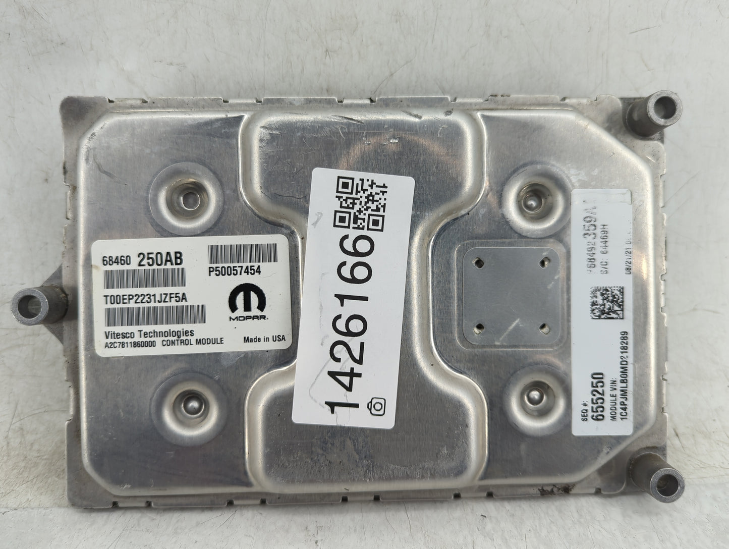 2021 Jeep Cherokee PCM Engine Control Computer ECU ECM PCU OEM P/N:A2C53358551 68460250AB Fits OEM Used Auto Parts - Oemused