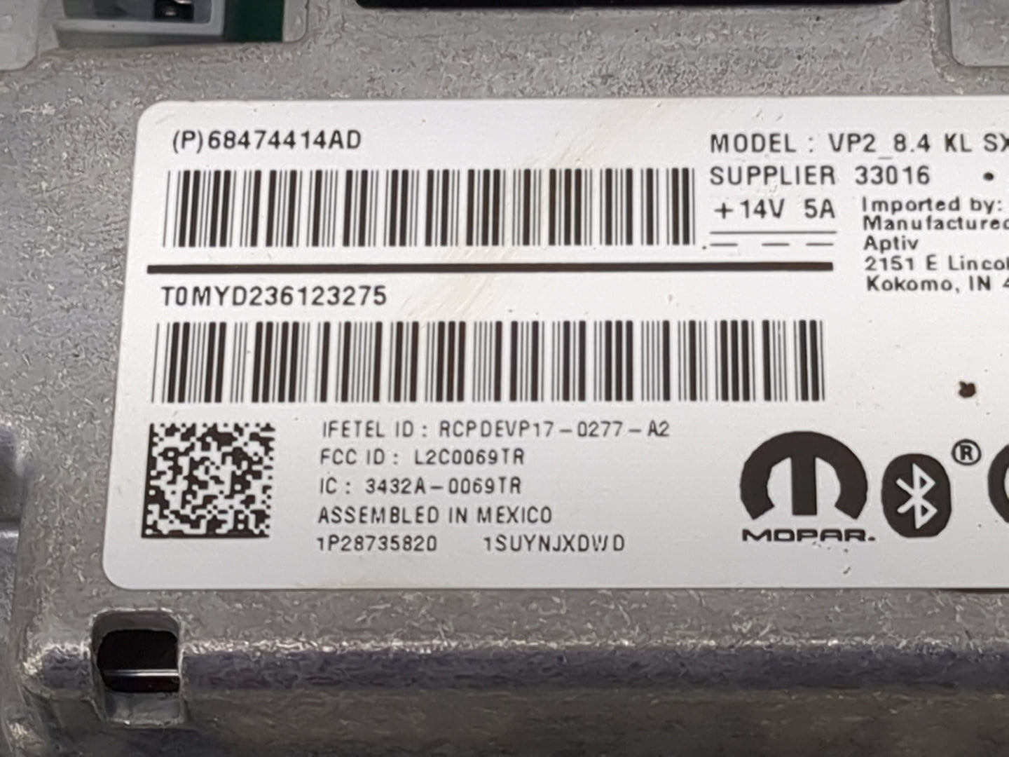 2021 Jeep Cherokee Information Display Screen 1469568 - Oemusedautoparts1.com