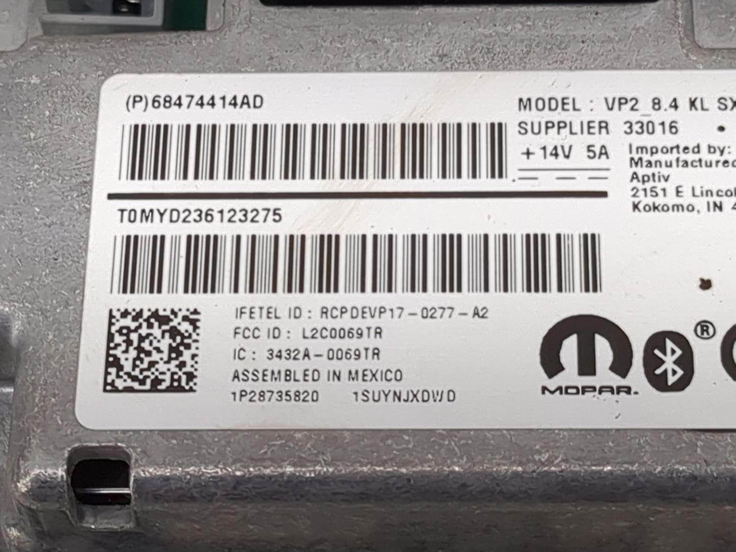 2021 Jeep Cherokee Information Display Screen 1469568 - Oemusedautoparts1.com